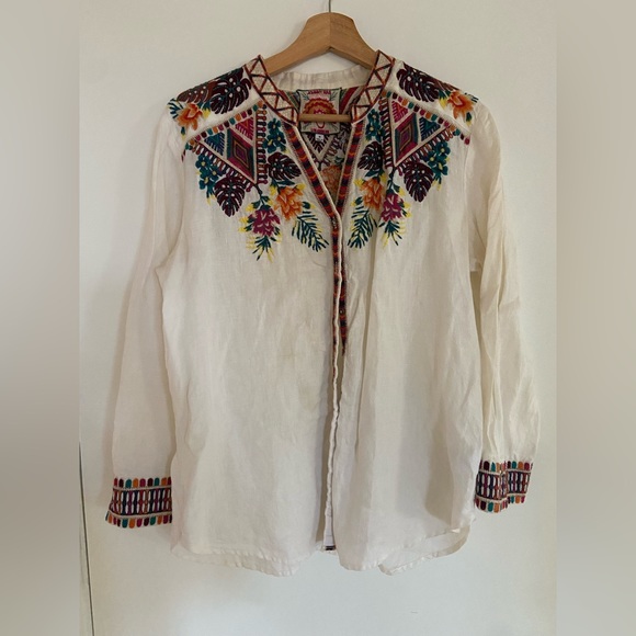 Johnny Was Tops - Johnny Was Quinn Button Down Blouse